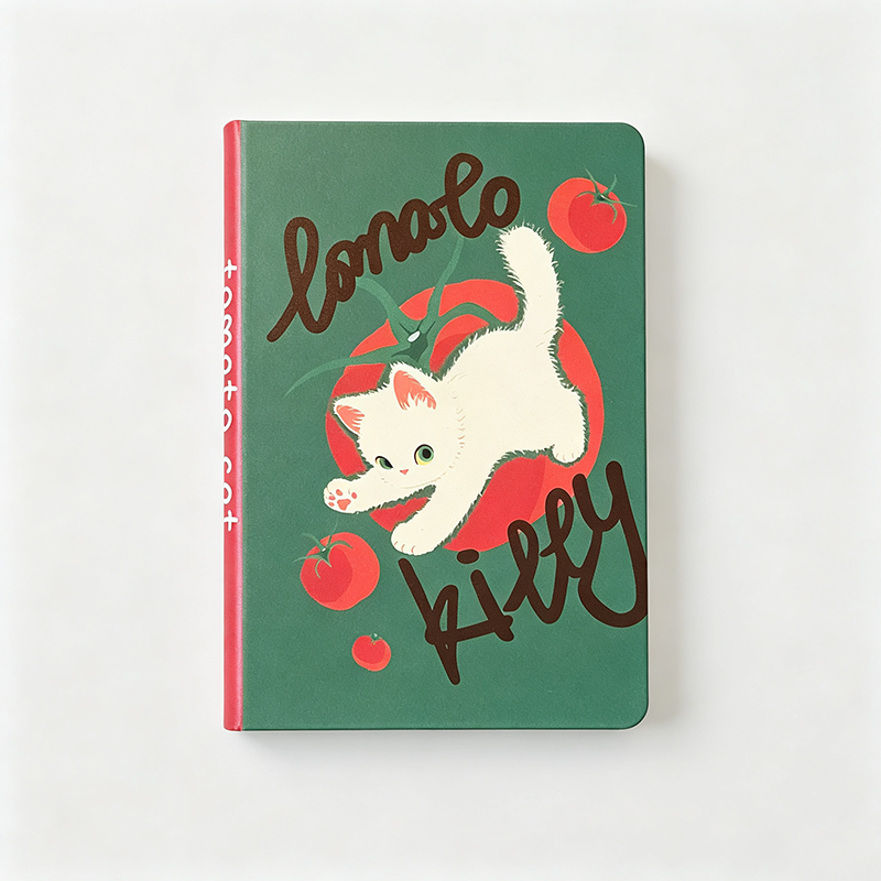 Tomato Cat Printed Hardcover Notebook