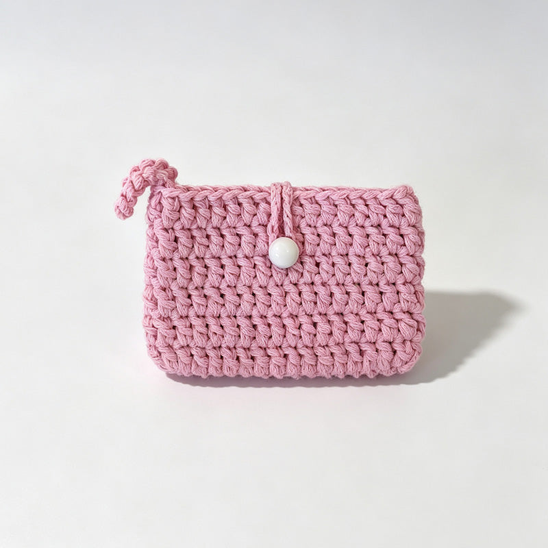 Hand‑Crochet Button Card Holder