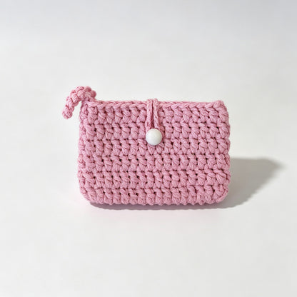 Hand‑Crochet Button Card Holder