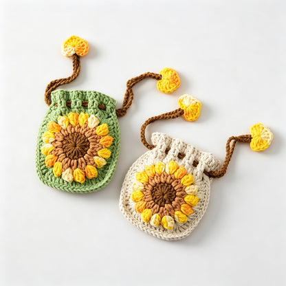 Sunflower Drawstring Coin Purse