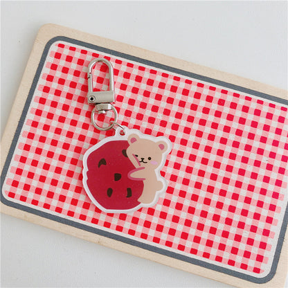 Acrylic Bear Figure Keychain