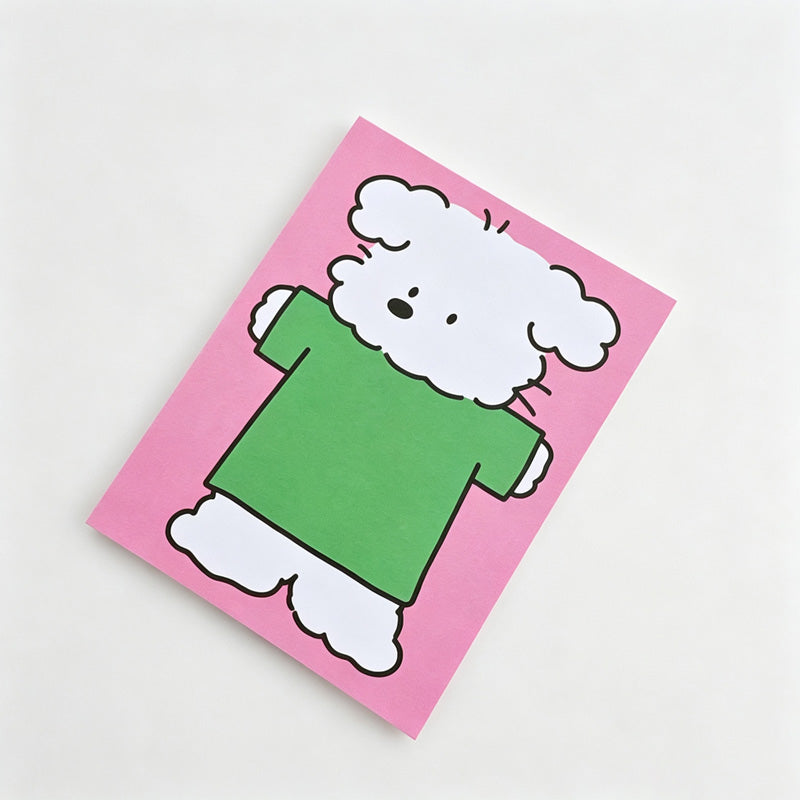 Dog Print Non‑Sticky Notes