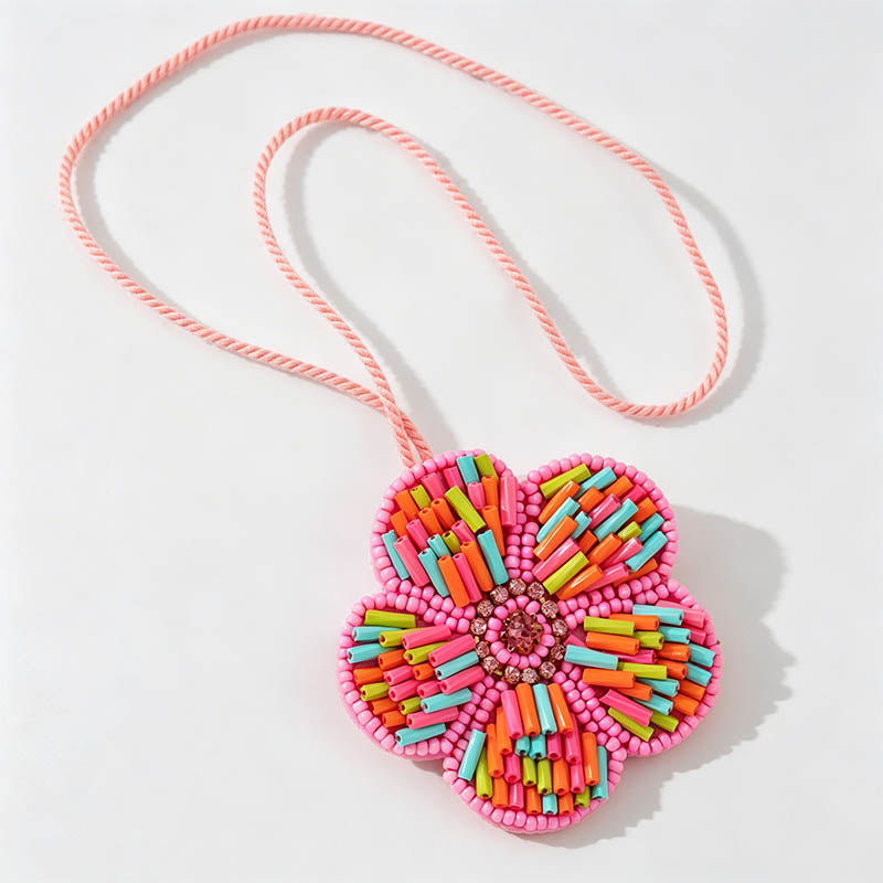 Beaded Flower Bag Charm - Shopdayla Wholesale - #4882