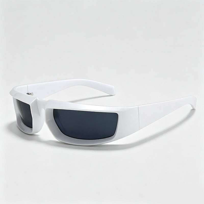 Futuristic Wrap Rectangle Y2K Sunglasses