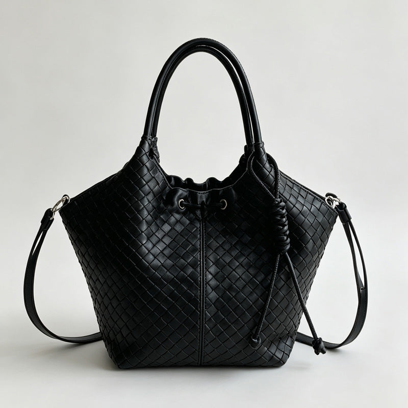 Woven Mini Bucket Handbag