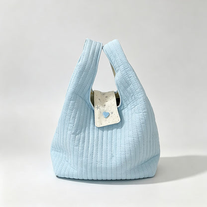 Quilted Dot Print Mini Handbag