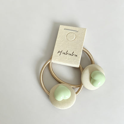 Colorful Bead Elastic Hair Ties