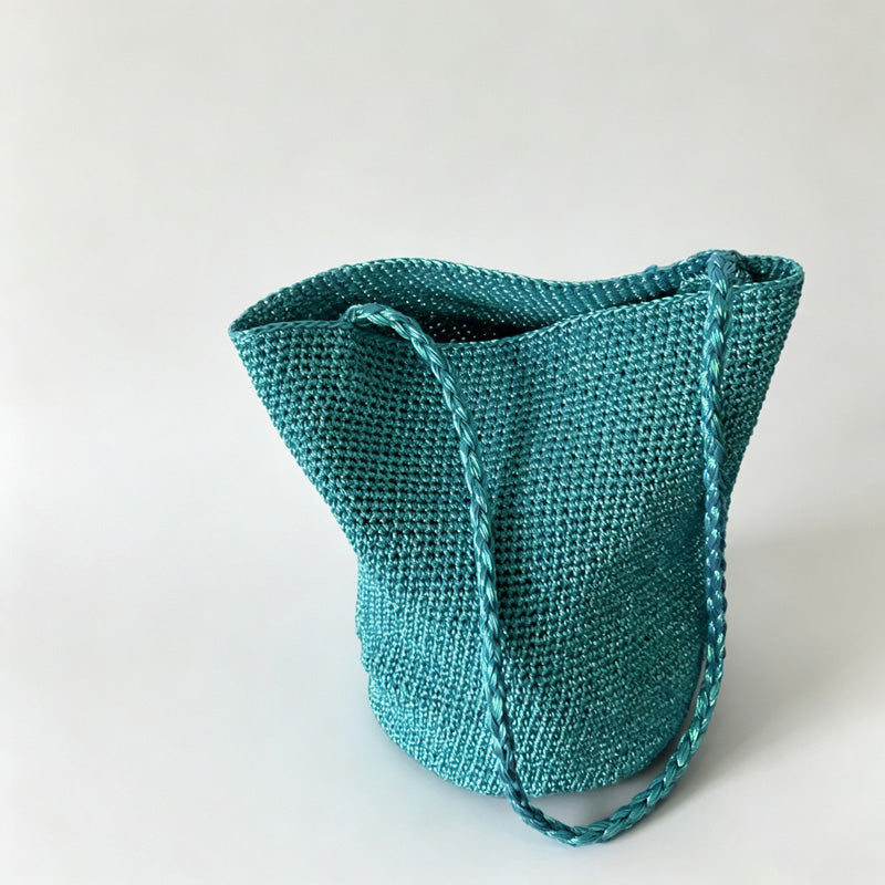 Crochet Bucket Shoulder Bag