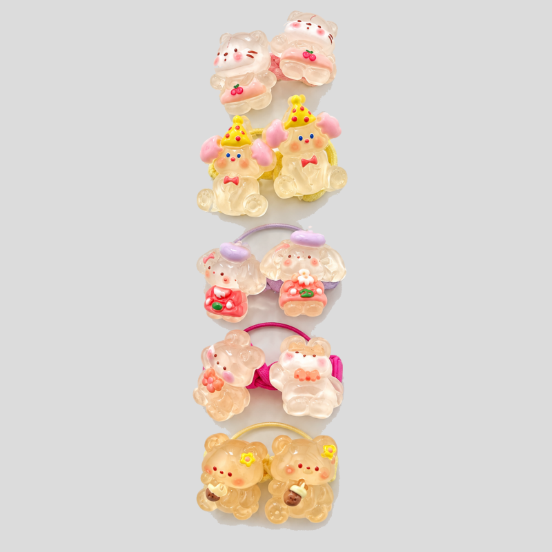 Animal Flower Elastic Hair Ties