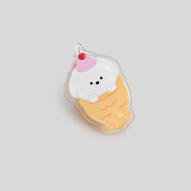 Food Pattern Transparent Paper Clip