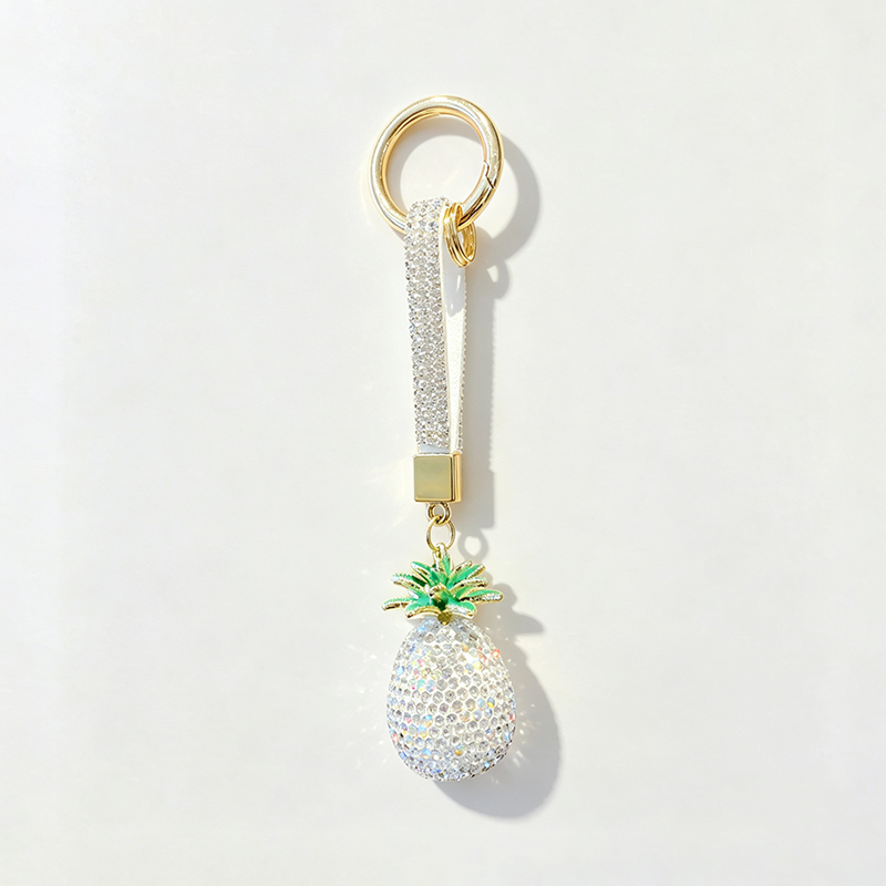 Pineapple Pendant Wrist Strap Keychain