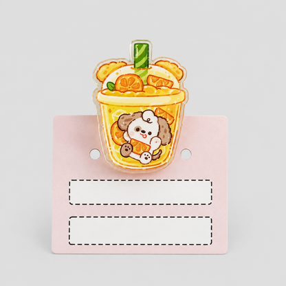 Milk Tea Cup Animal Paper Clip