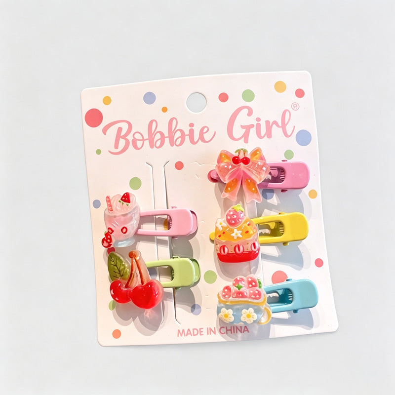 Animal Shape Resin Hair Clips Set