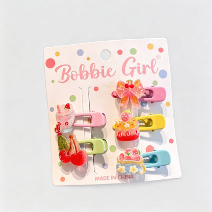 Animal Shape Resin Hair Clips Set