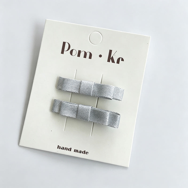 Silver Series Kids Bow Hair Clip