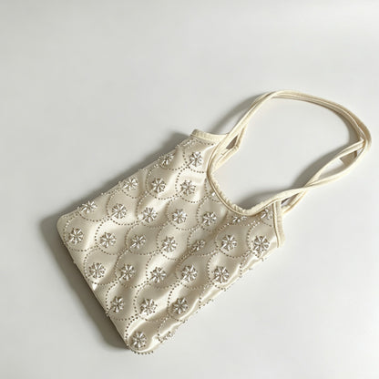Embossed Floral Shoulder Tote