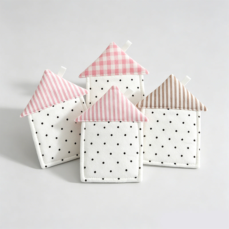House Shaped Padded Fabric Heat Resistant Coaster