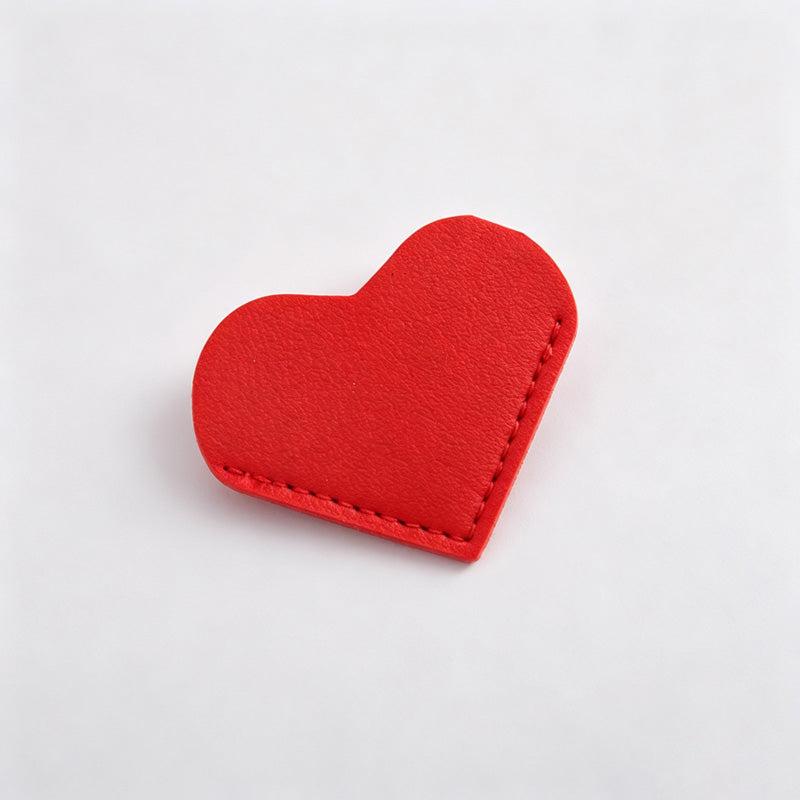 Heart Faux PU Page Corner Bookmark