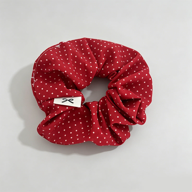 Retro Red Polka Dot Feel Scrun - Shopdayla Wholesale - #2786