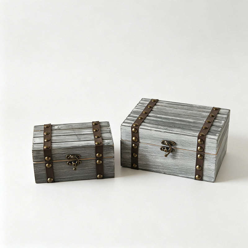 2PCS Wooden Storage Desktop Set
