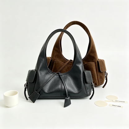 Multi-pocket Shoulder Handle Bag