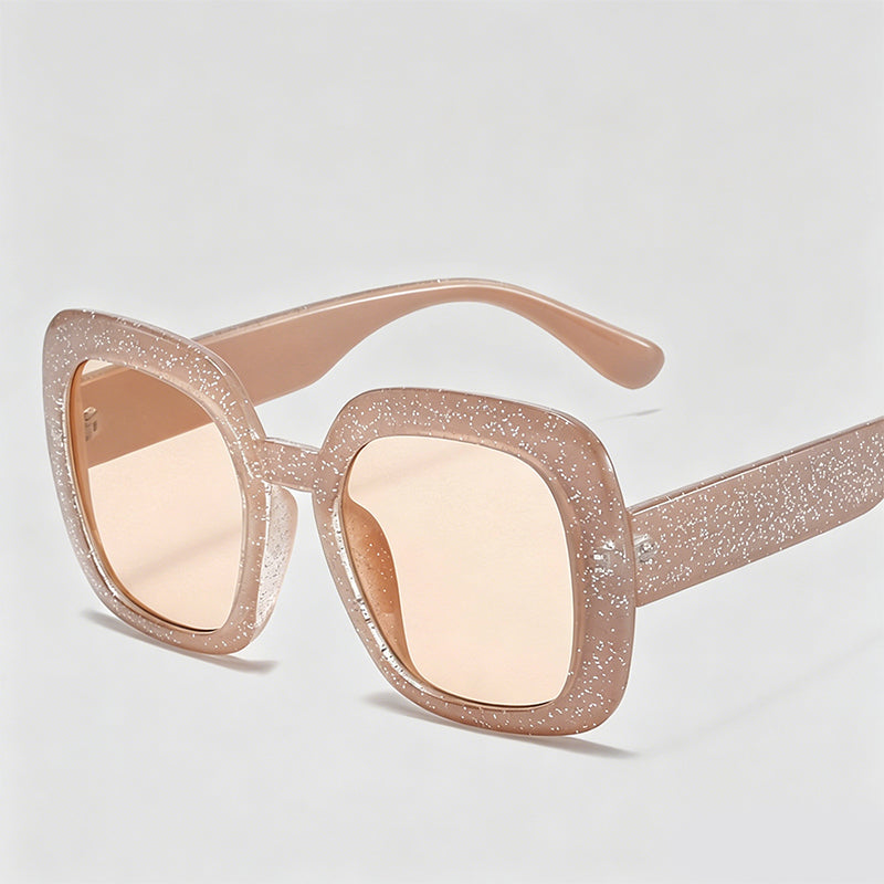 Glitter Oversized Square Women Sunglasses