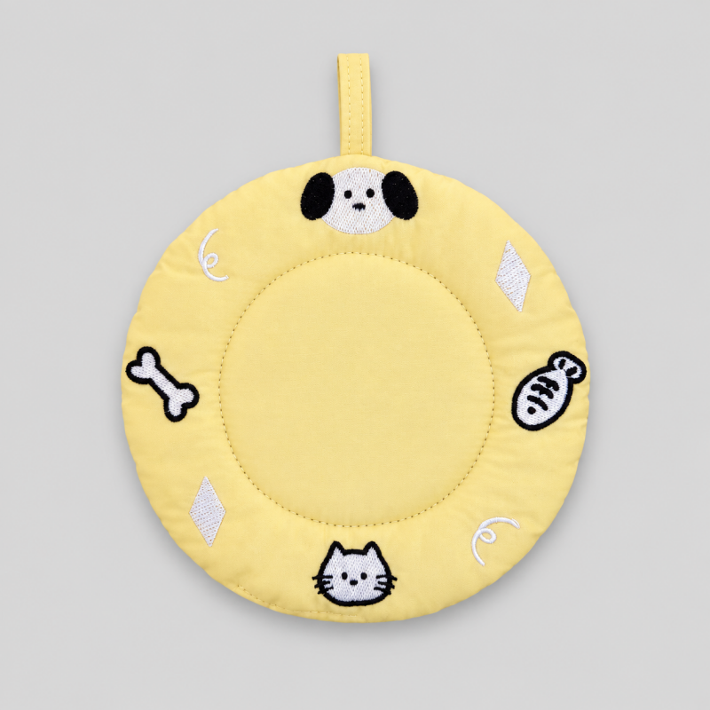 Animal Embroidered Round Coaster