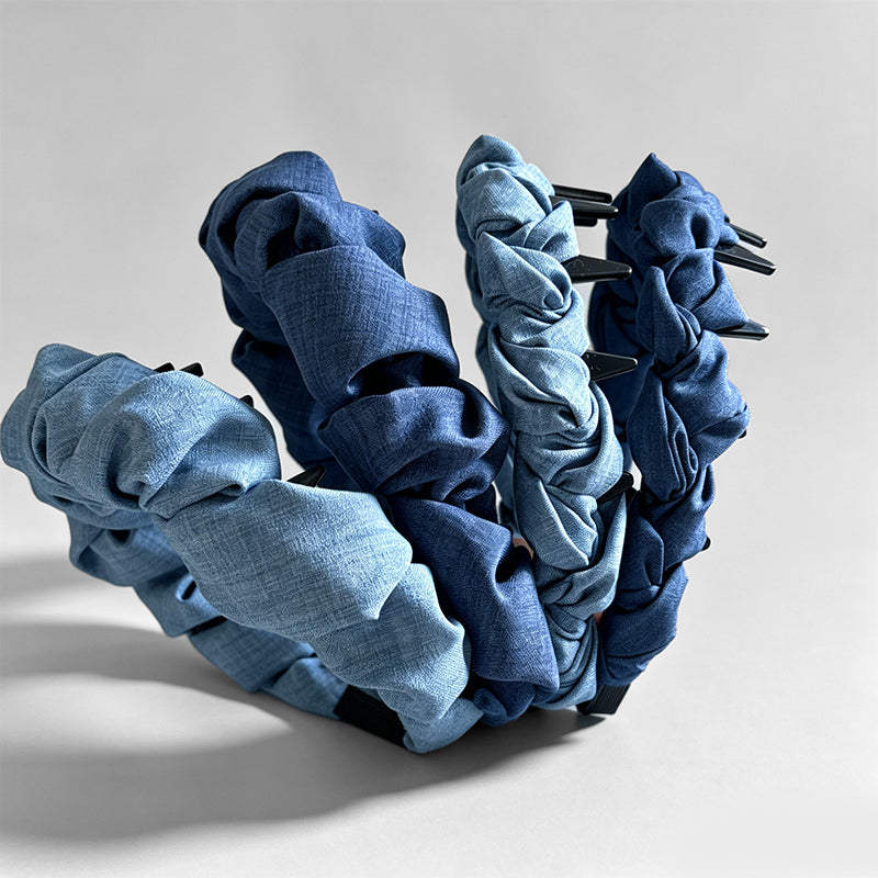 Elegant Denim Blue Ribbon Slip - Shopdayla Wholesale - #7122