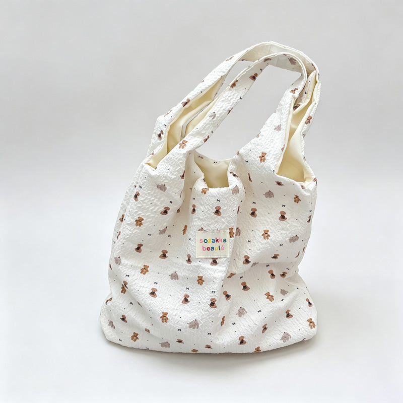 Animal Print Shoulder Tote Bag