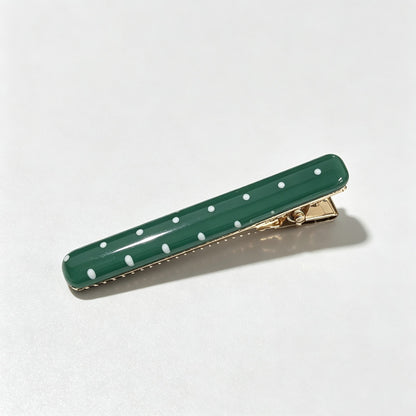 Polka Dot Alligator Hair Barrette