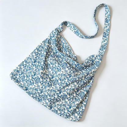 Floral Open‑Top Shoulder Tote Bag