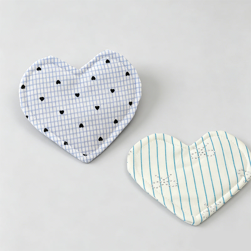 Multi-purpose Fabric Heart Coaster Insulation Pad
