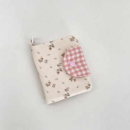 Floral Print Fabric Card Coin Purse
