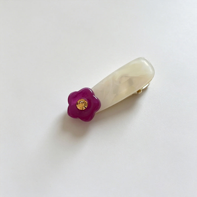 Flower Oval Duckbill Hair Clips