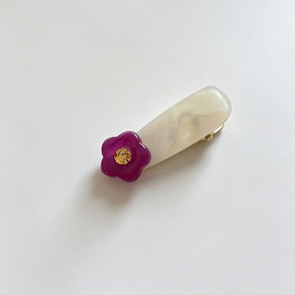 Flower Oval Duckbill Hair Clips