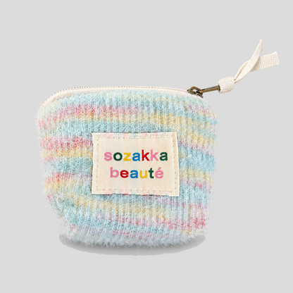 Plush Striped Coin Purse