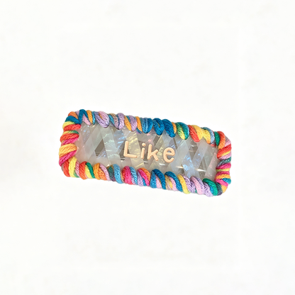 Colorful Yarn Edge Acetate Hair Barrettes
