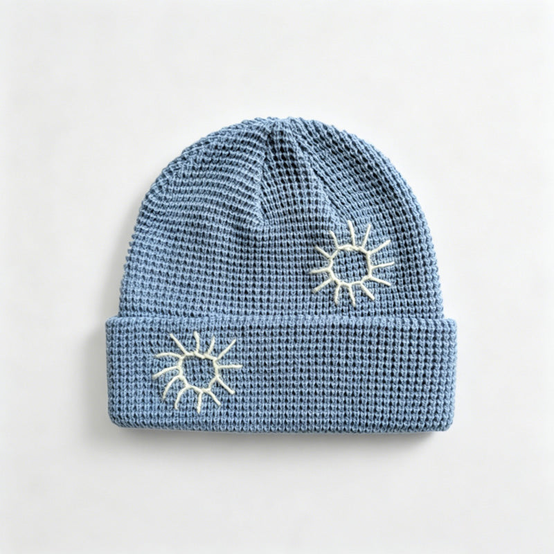 Sun Emblem Knit Beanie