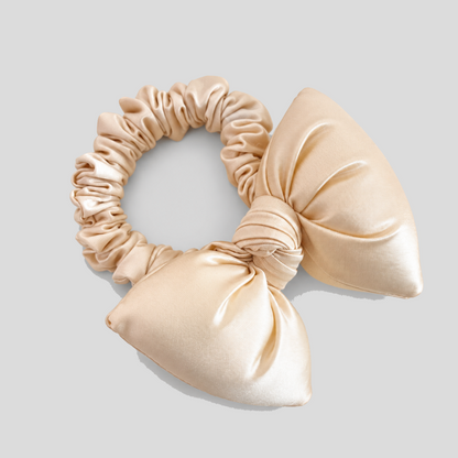 Padded Bow Fabric Hair Tie