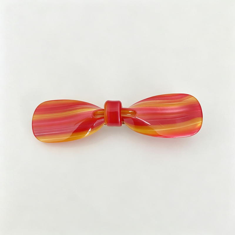 Bow Shape Acrylic Side Hair Clips