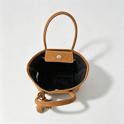 Vintage Suede Mini Tote Bag