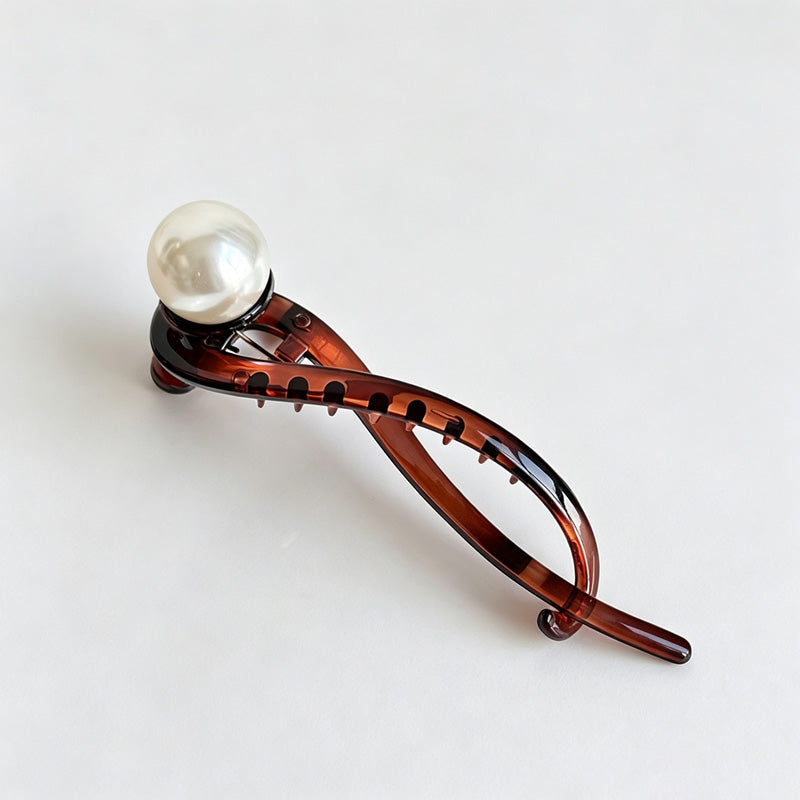 Resin Bead Twist Hair Claw Clip