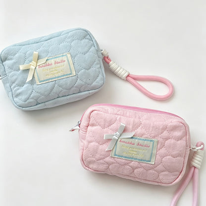 Heart Quilted Storage Pouch