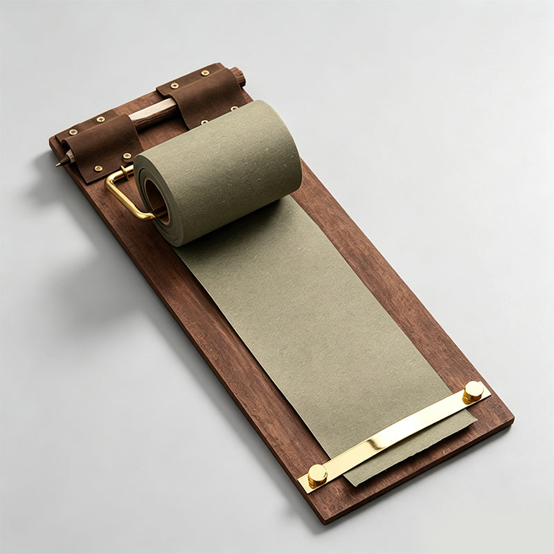 Vintage Long Roll‑Style Notebook