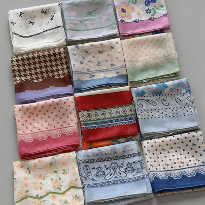 Floral Print Square Scarf Band - Shopdayla Wholesale - #3506