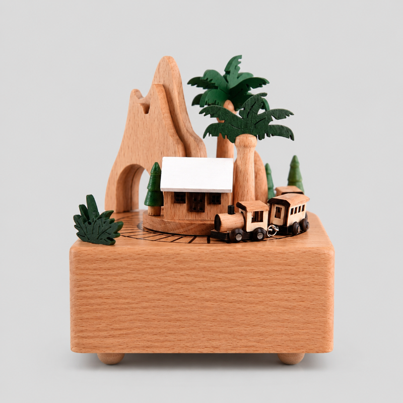 Wooden Roller Coaster Musical Box