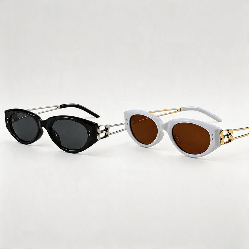 Retro Cat Eye Metal Temples Su - Shopdayla Wholesale - #9234