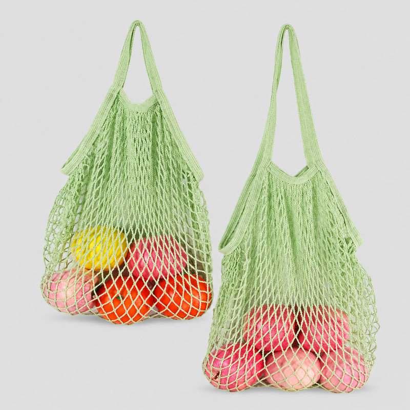 Cotton Woven Mesh Shopping Tot - Shopdayla Wholesale - #0514