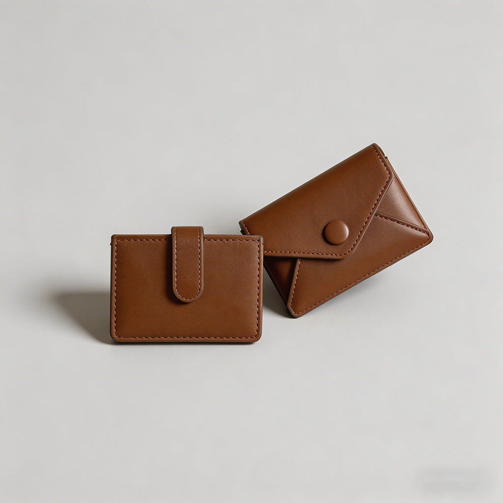 Minimalist Dual-Pouch Genuine - Shopdayla Wholesale - #9298