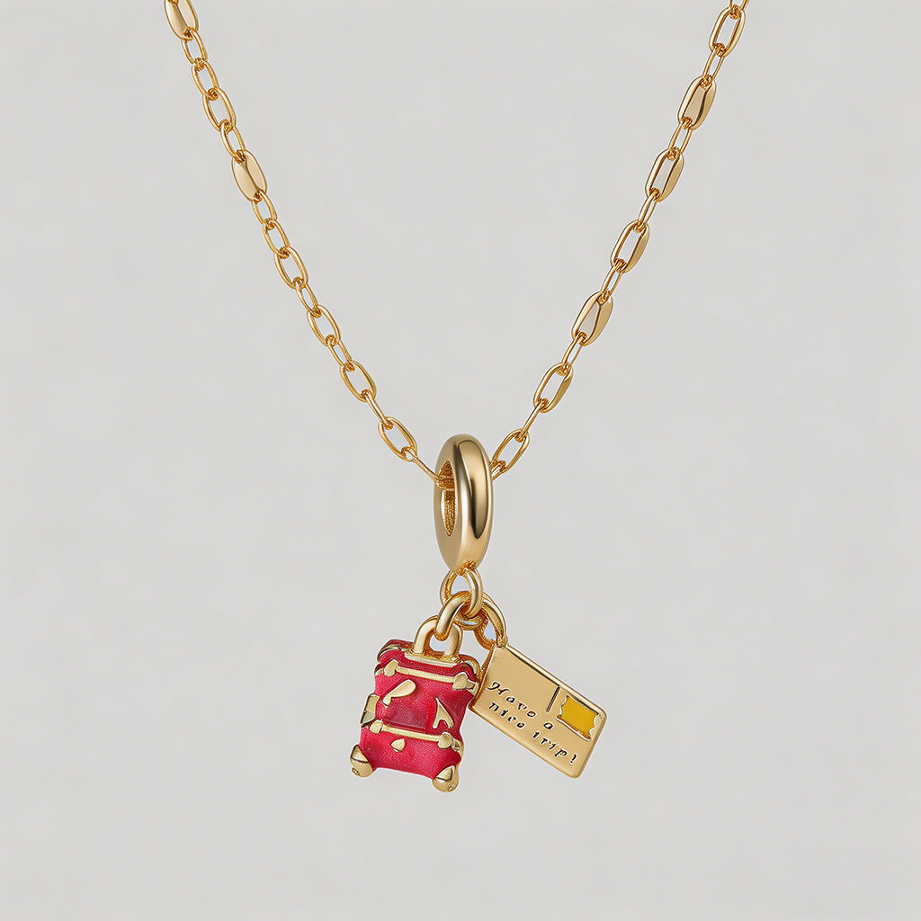 Enamel Travel Charm Lip Chain - Shopdayla Wholesale - #8258